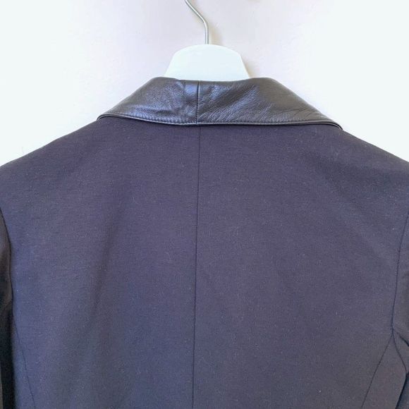 Theory Leather and Jersey Blazer - Picture 8 of 9